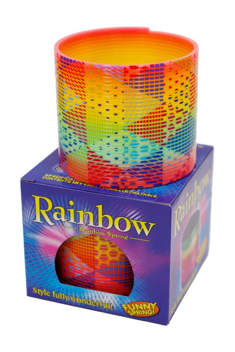 Geometric Print Rainbow Ombre Walking Slinky Toy