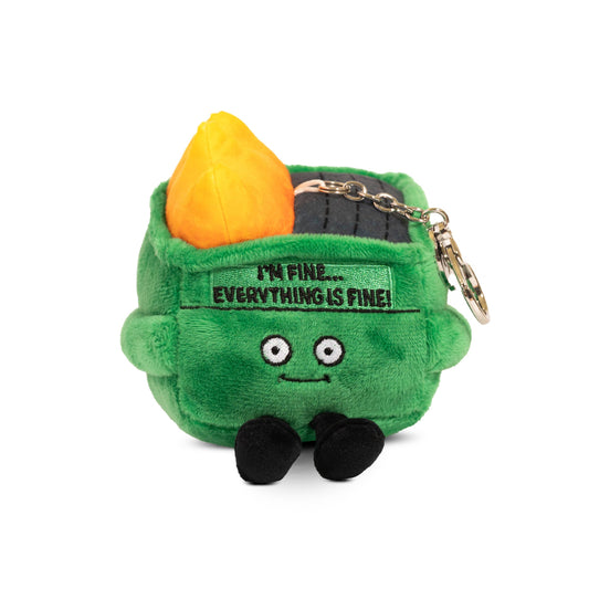 Dumpster Fire Plush Bag Charm Soft Cuddly Toy Funny Cute