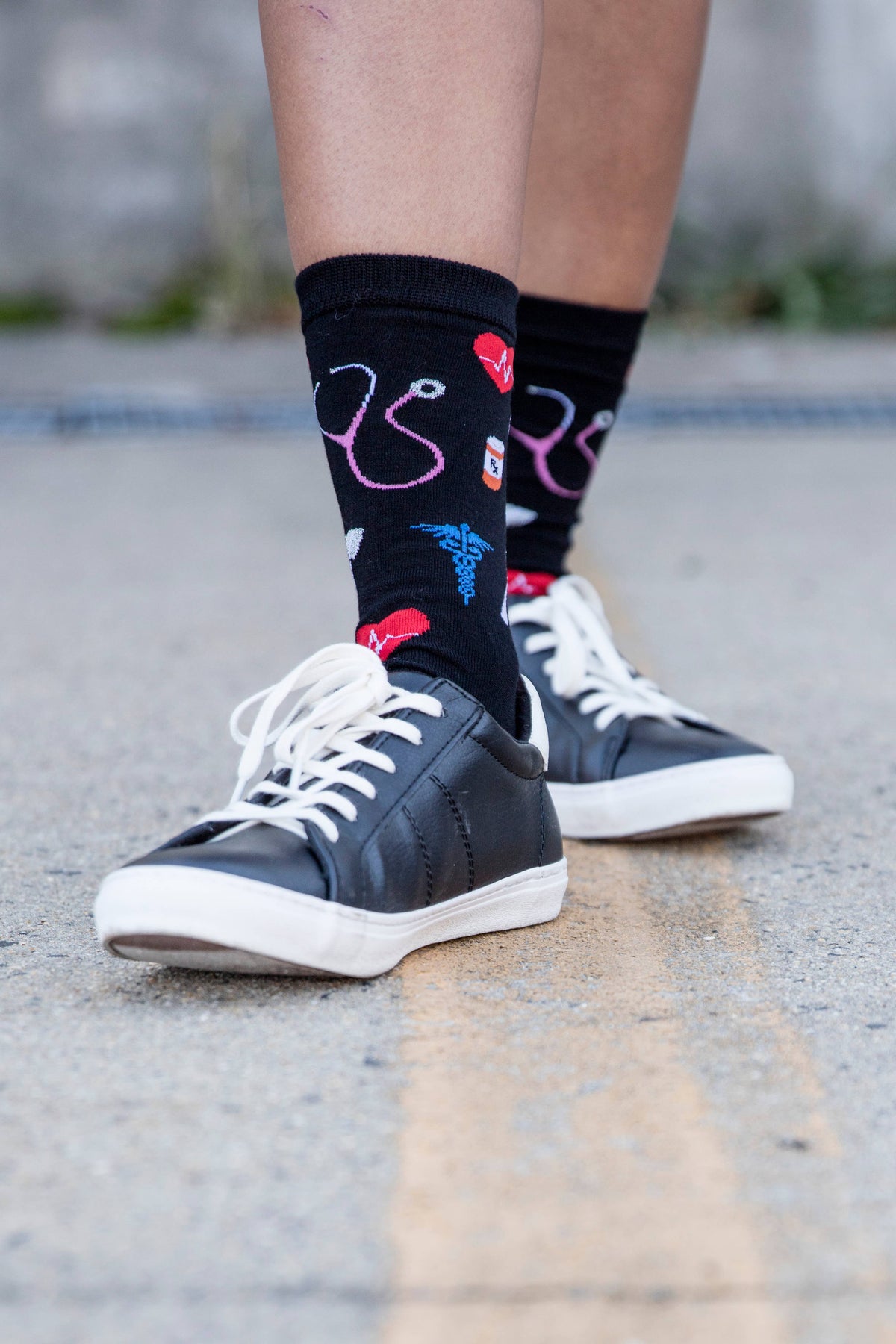 Medical Theme Bamboo Women's Crew Socks
