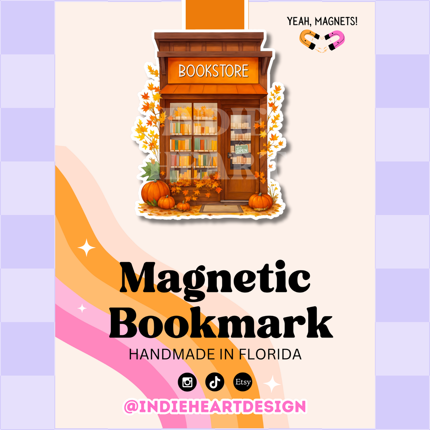 Fall Bookstore | Magnetic Bookmark
