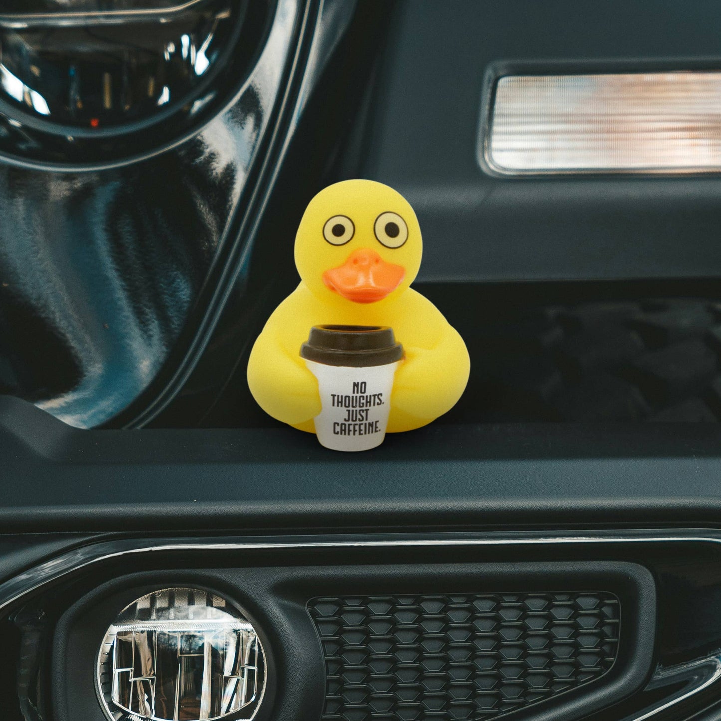 “No Thoughts. Just Caffeine” Rubber Duck