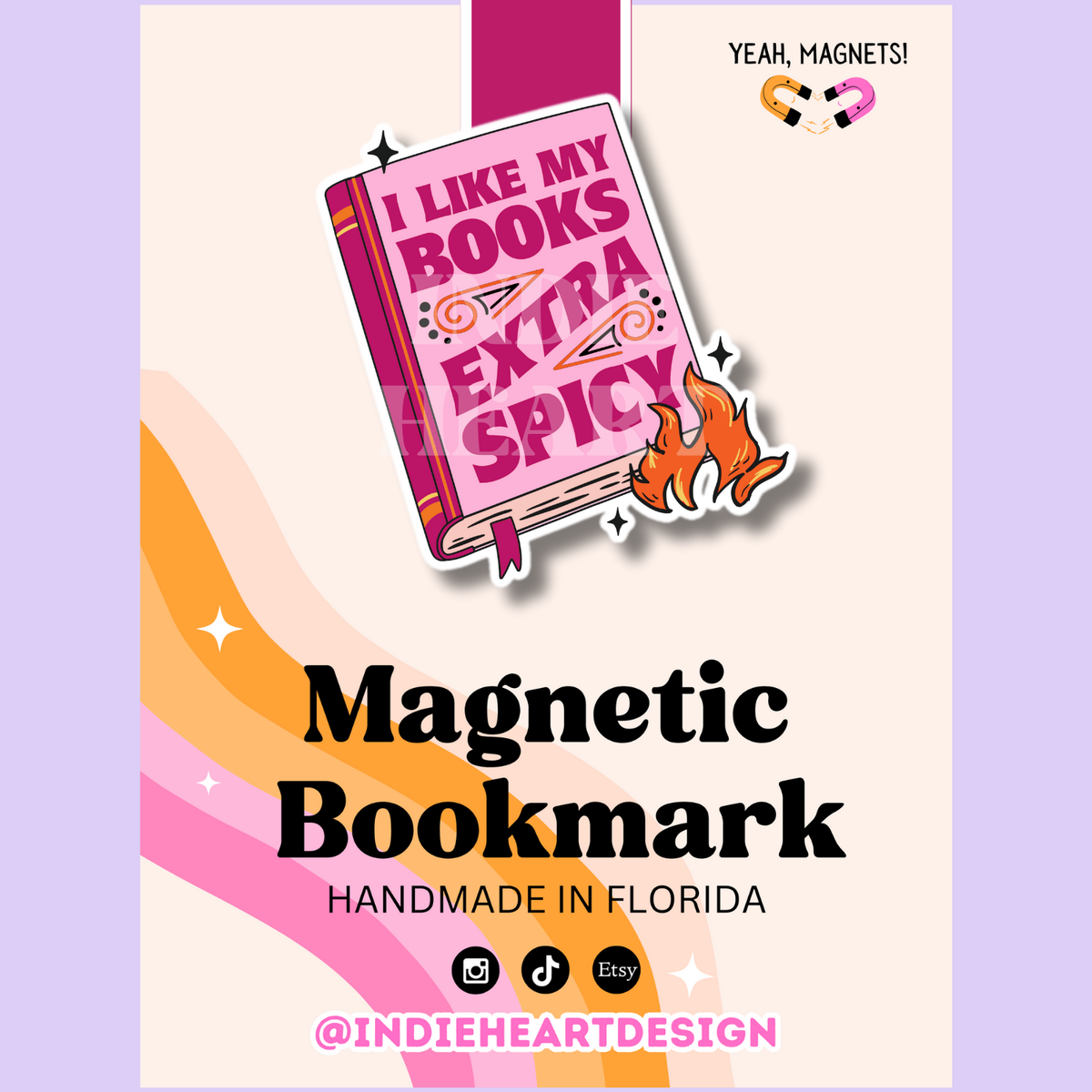 Extra Spicy Books | Magnetic Bookmark