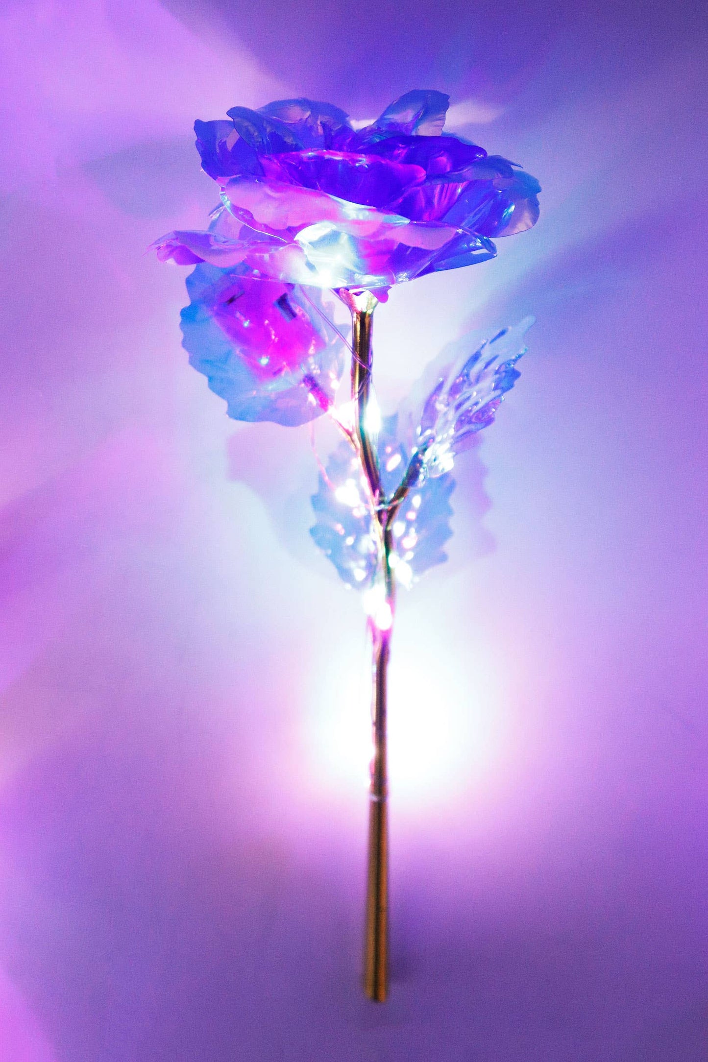 Metallic Led Light-up Galaxy Rose Bouquet