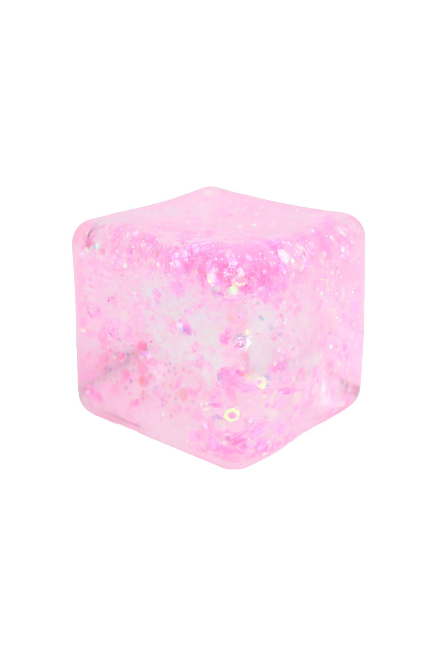 Iridescent Glitter Cube Maltose Putty Filled Squishy