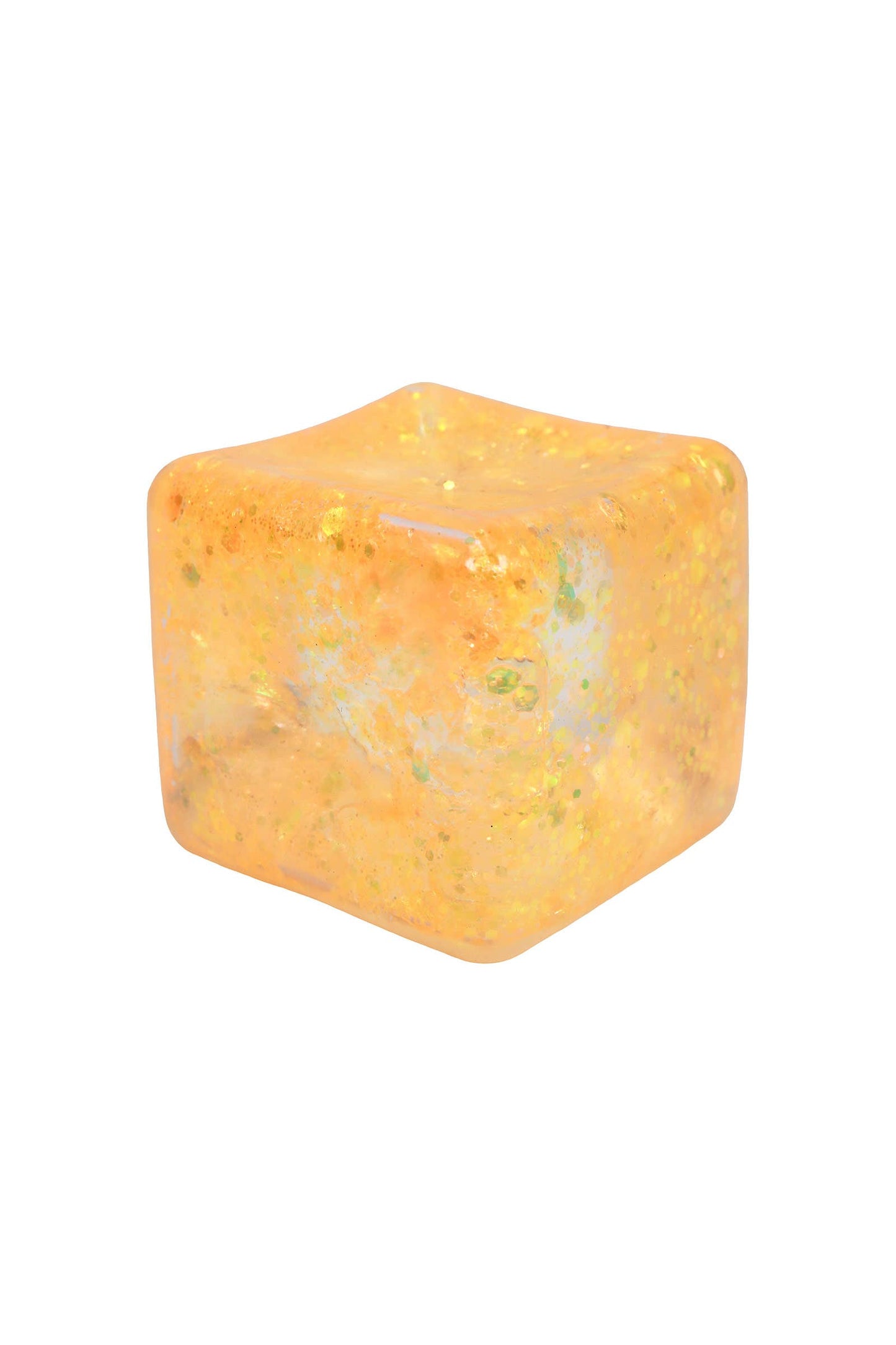 Iridescent Glitter Cube Maltose Putty Filled Squishy