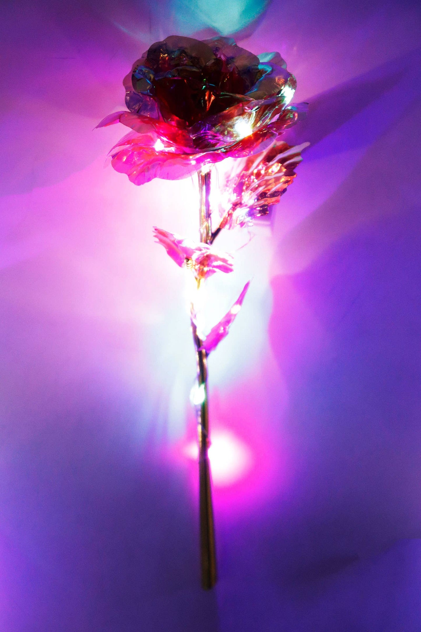 Metallic Led Light-up Galaxy Rose Bouquet