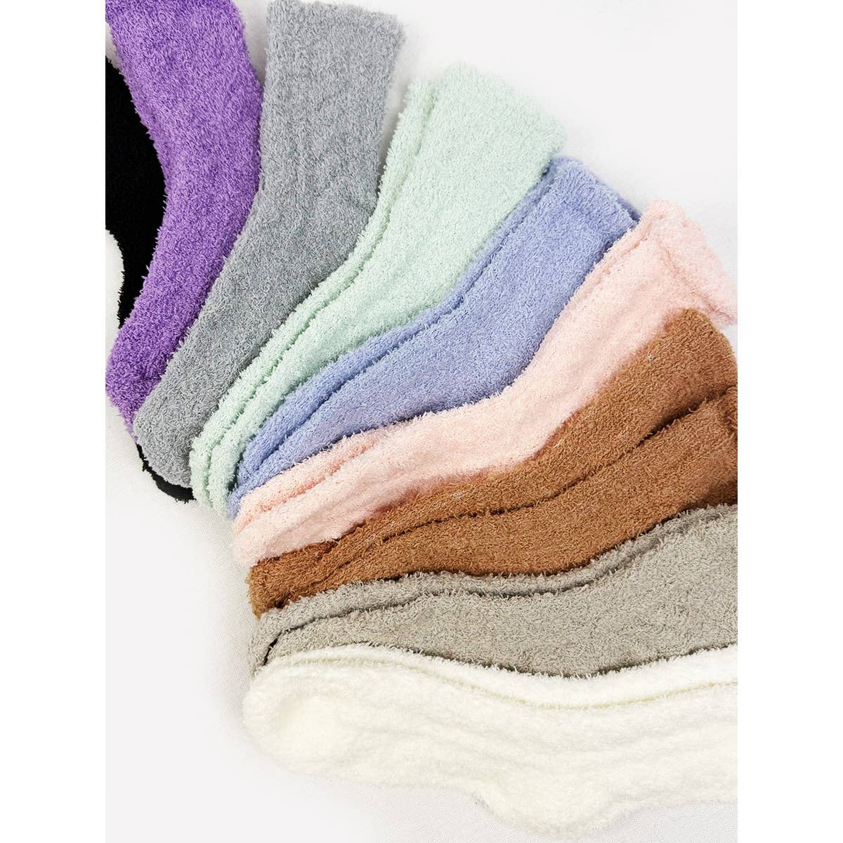 Solid Cabin Plush Warm Sleep Soft Adult Socks