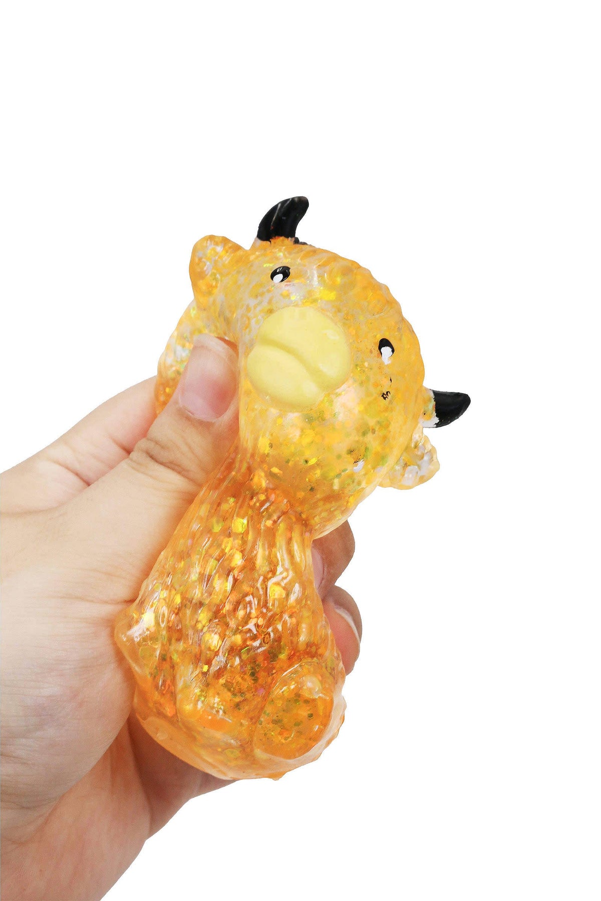 Baby Highland Cow Glitter Thick Maltose Putty Filled Squishy