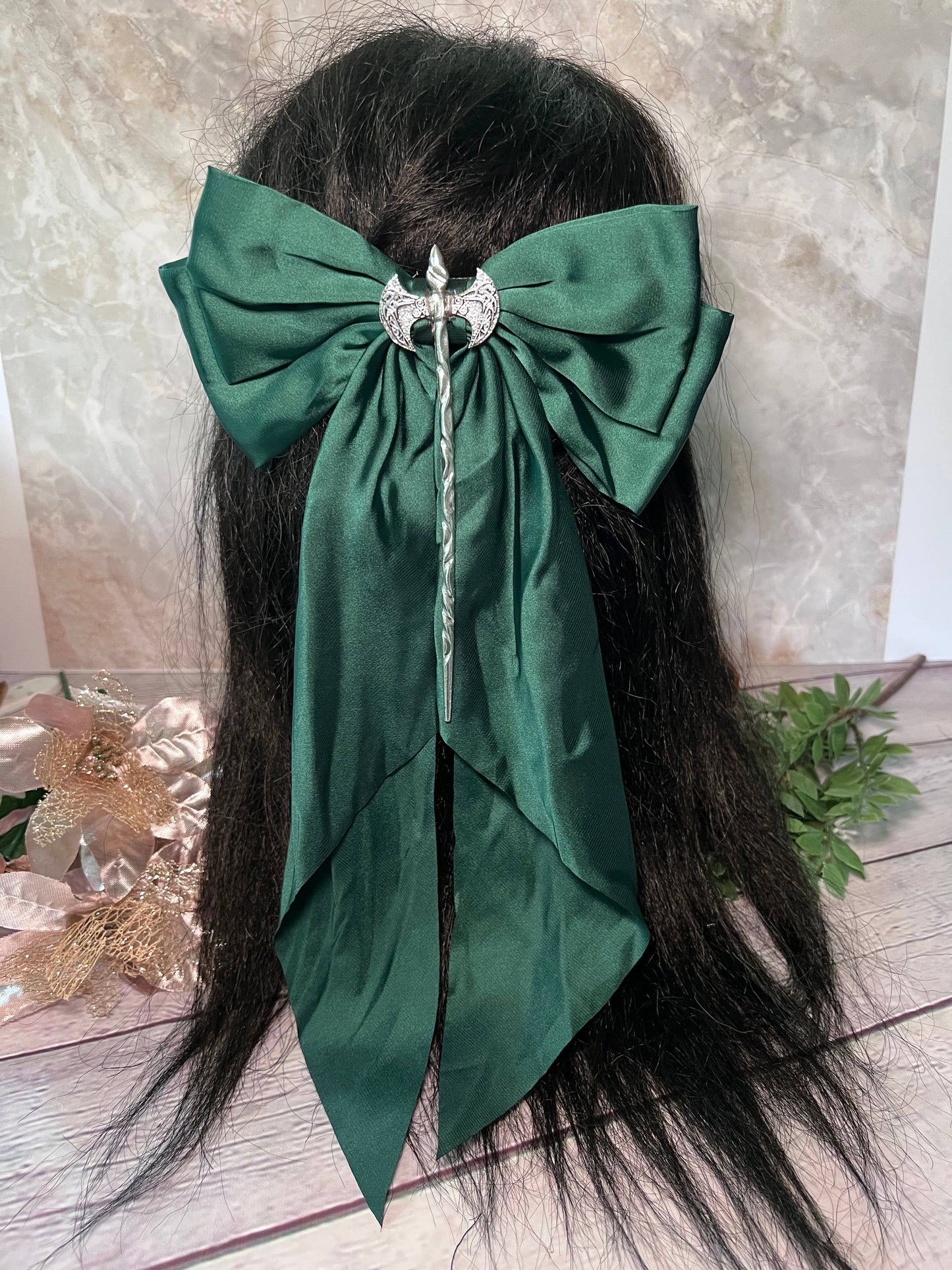 Fantasy inspired sword bow- oversized hair bow 