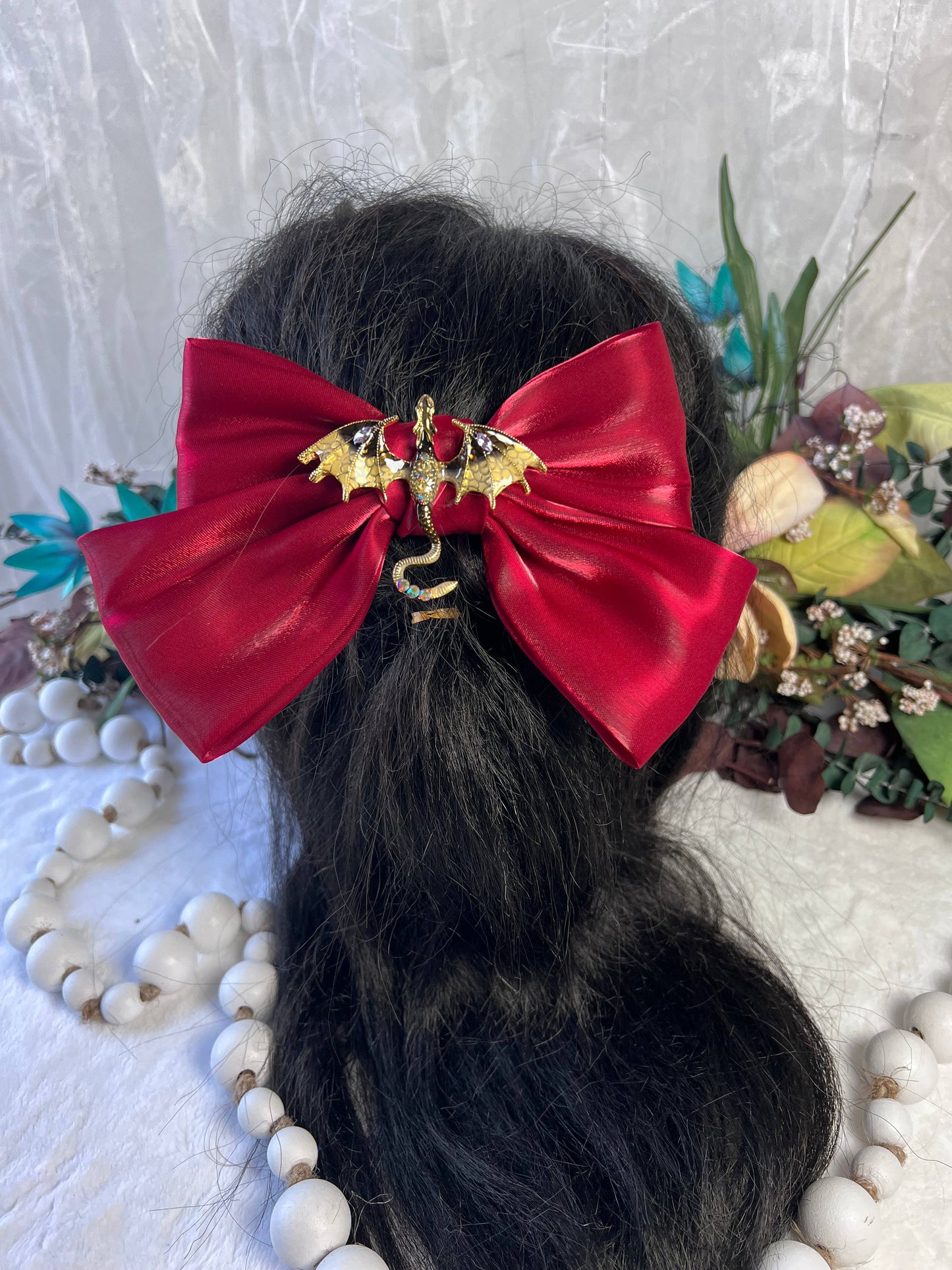 Dragon inspired hair bows 