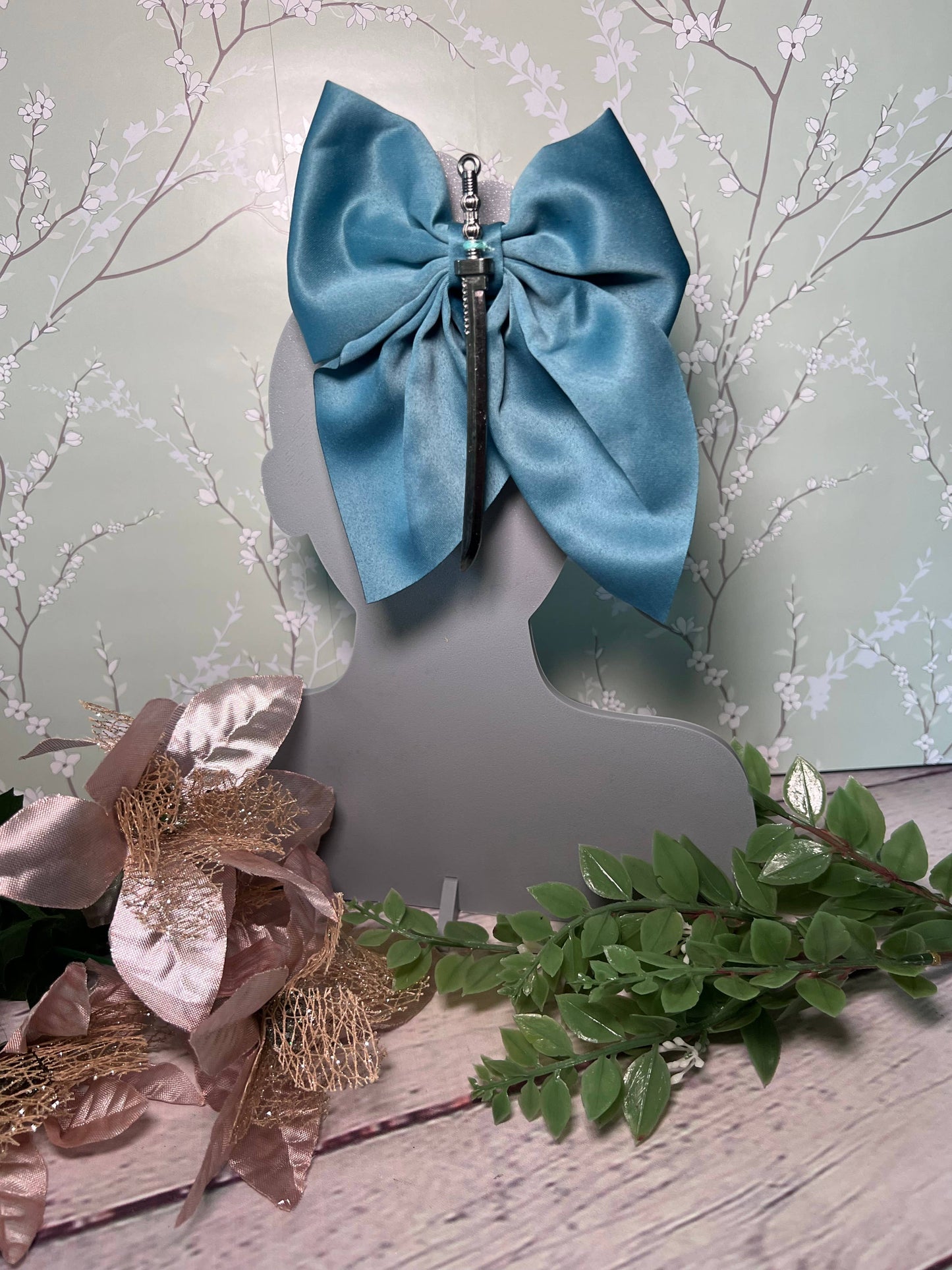 Fantasy inspired sword bow- Small hair bow 