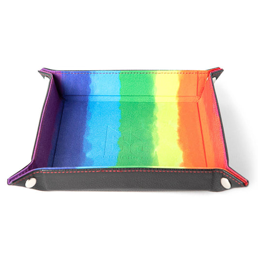 Velvet Folding Dice Tray with Leather Backing (7 Colors)