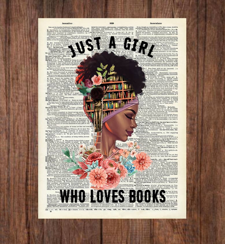 Vintage Dictionary Prints, No Frame Just One More Chapter,