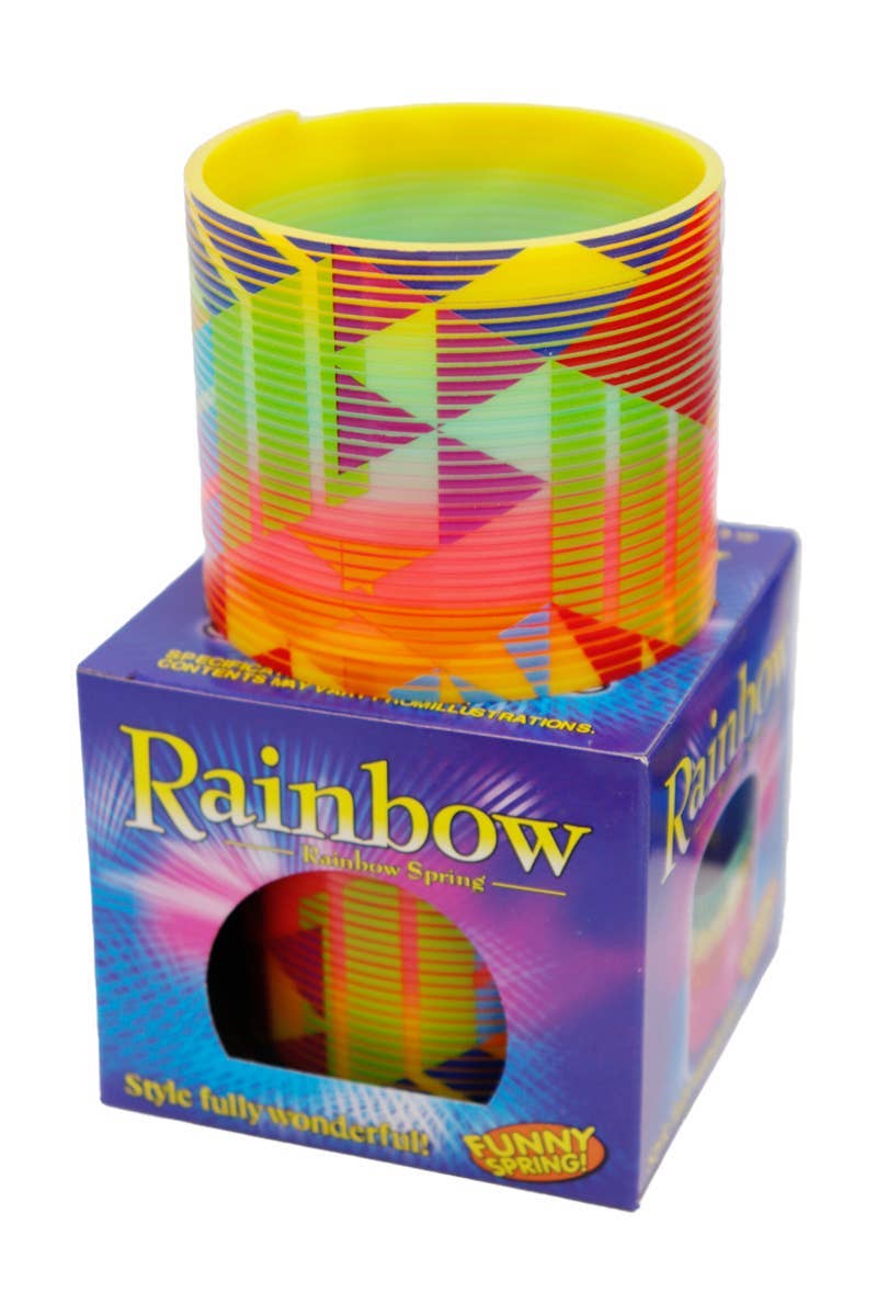 Geometric Print Rainbow Ombre Walking Slinky Toy