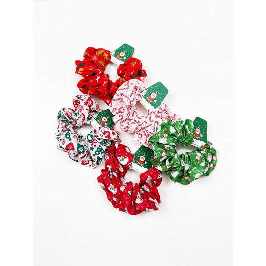 Christmas Cute Designs Mixed Scrunchie