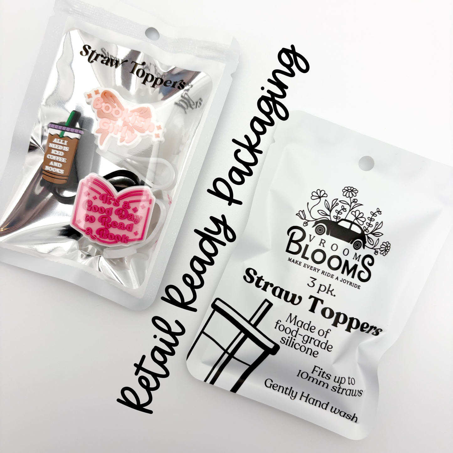 Straw Topper 3 pack - Bookish Theme / Stocking Stuffers