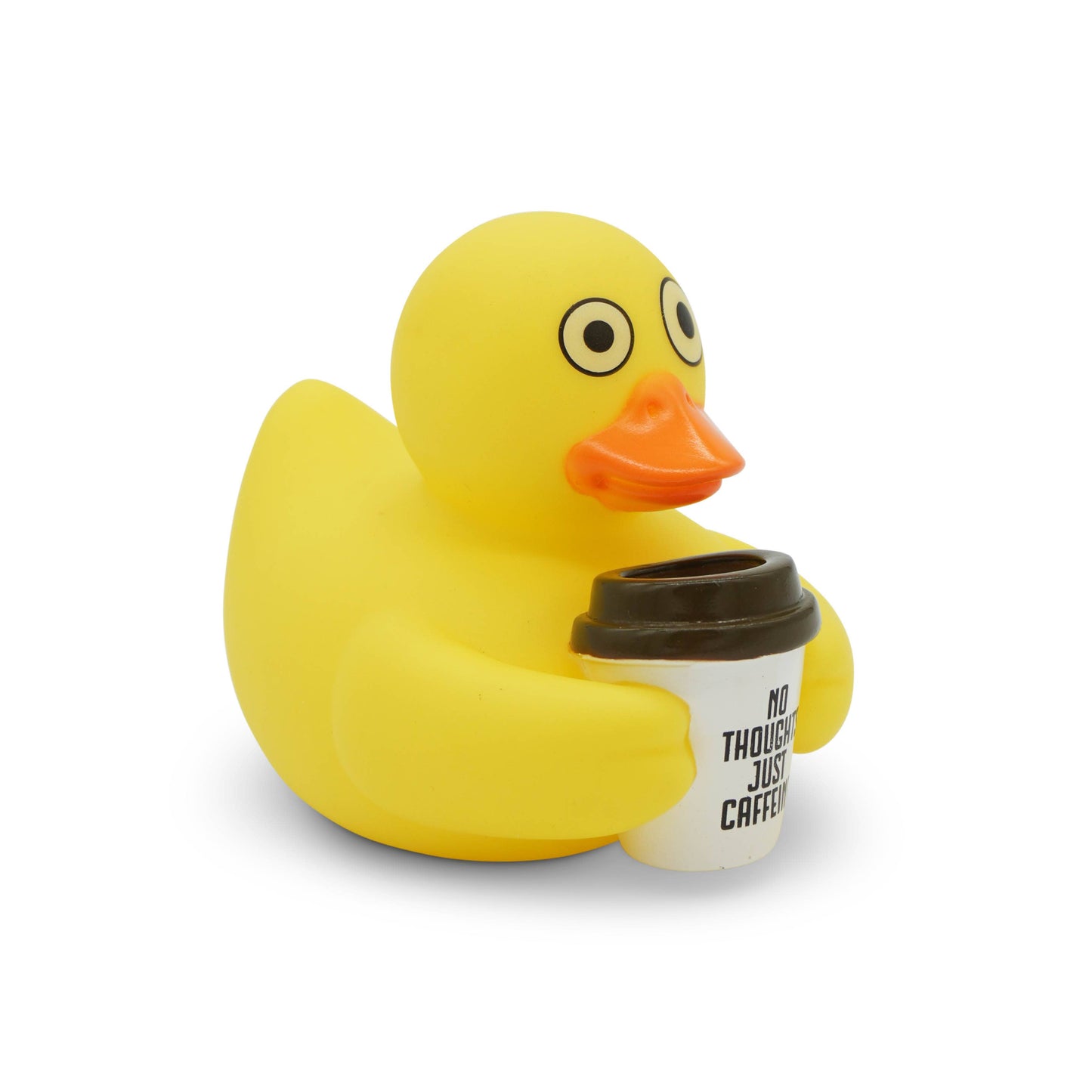 “No Thoughts. Just Caffeine” Rubber Duck