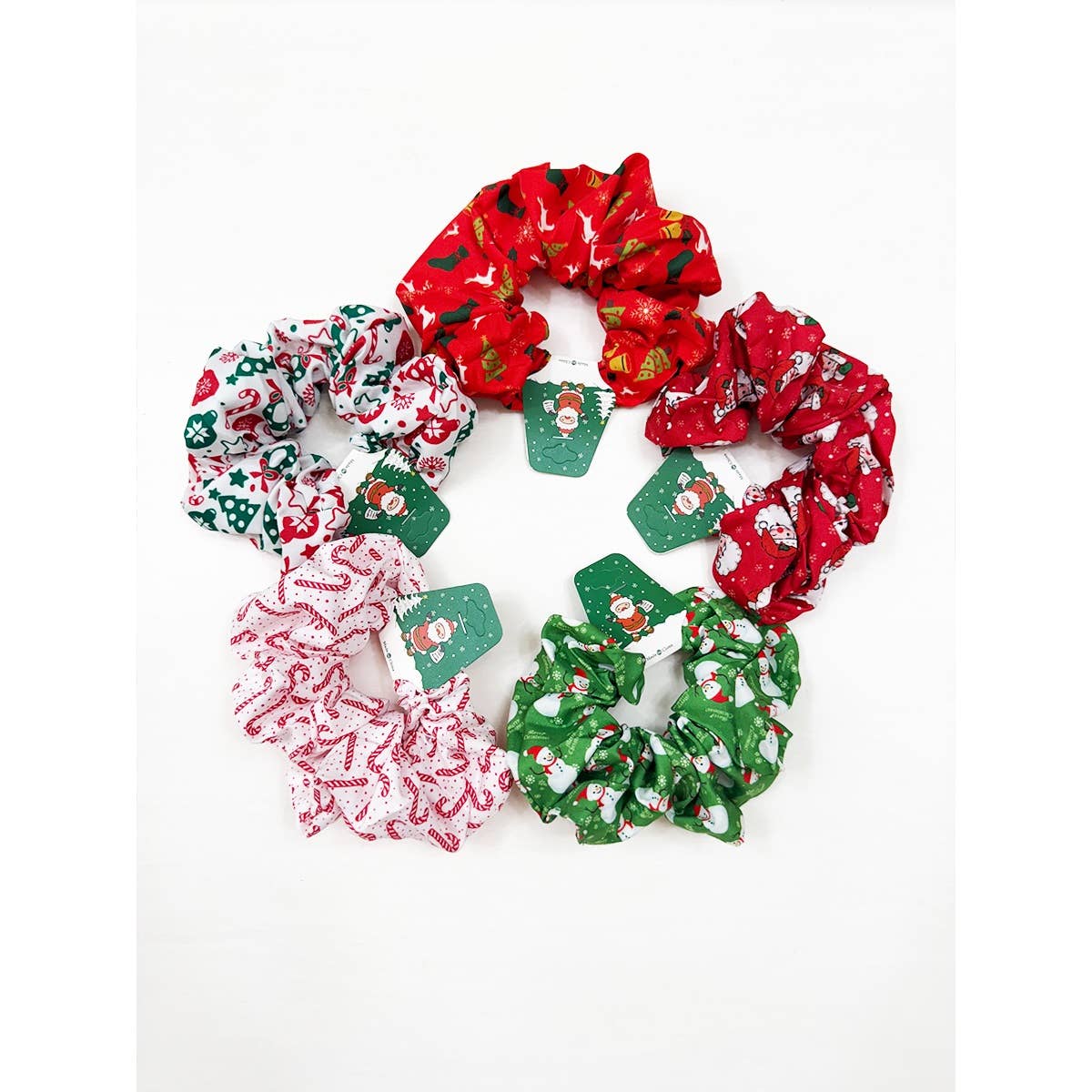 Christmas Cute Designs Mixed Scrunchie