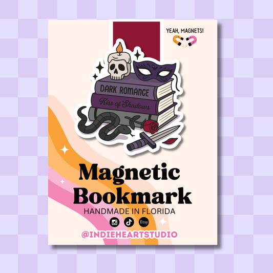 Dark Romance Book Stack Magnetic Bookmark