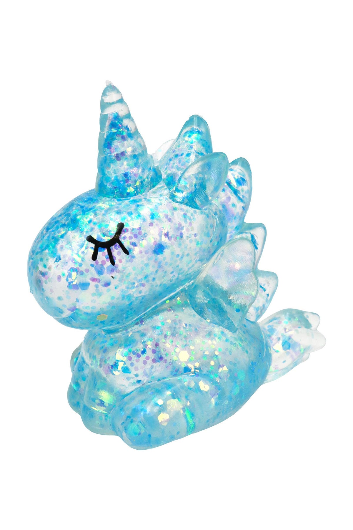 Sleepy Unicorn Glittery Maltose Putty Filled Squishy