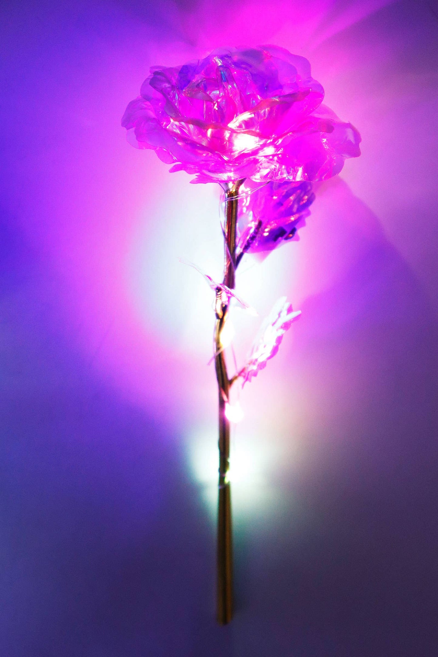 Metallic Led Light-up Galaxy Rose Bouquet