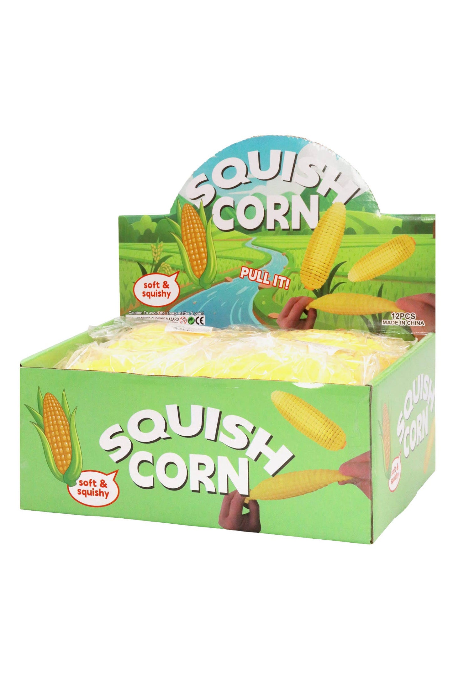 Corn Soft Slime Filled Squishy Toy - 12 Pcs