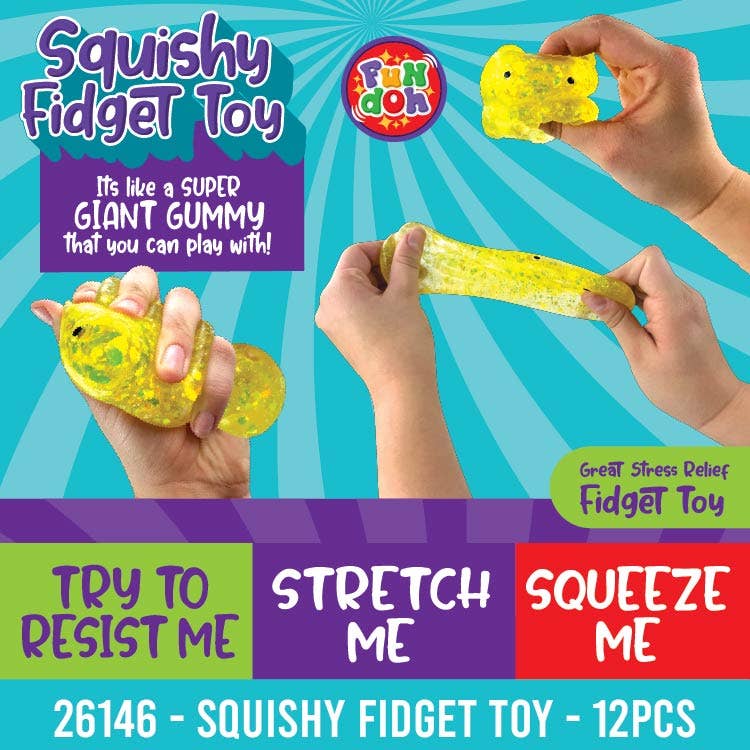 Fun Doh Squish and Squeeze Gummy Fidget Toy - 12/Display