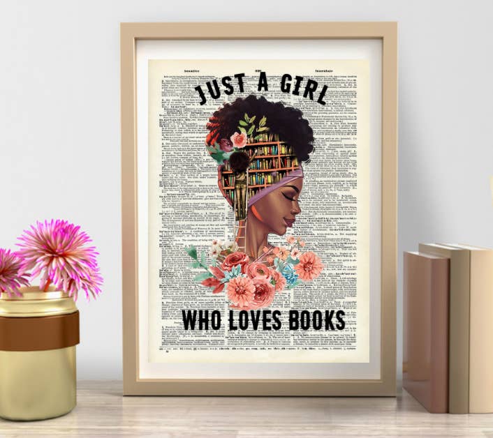 Vintage Dictionary Prints, No Frame Just One More Chapter,