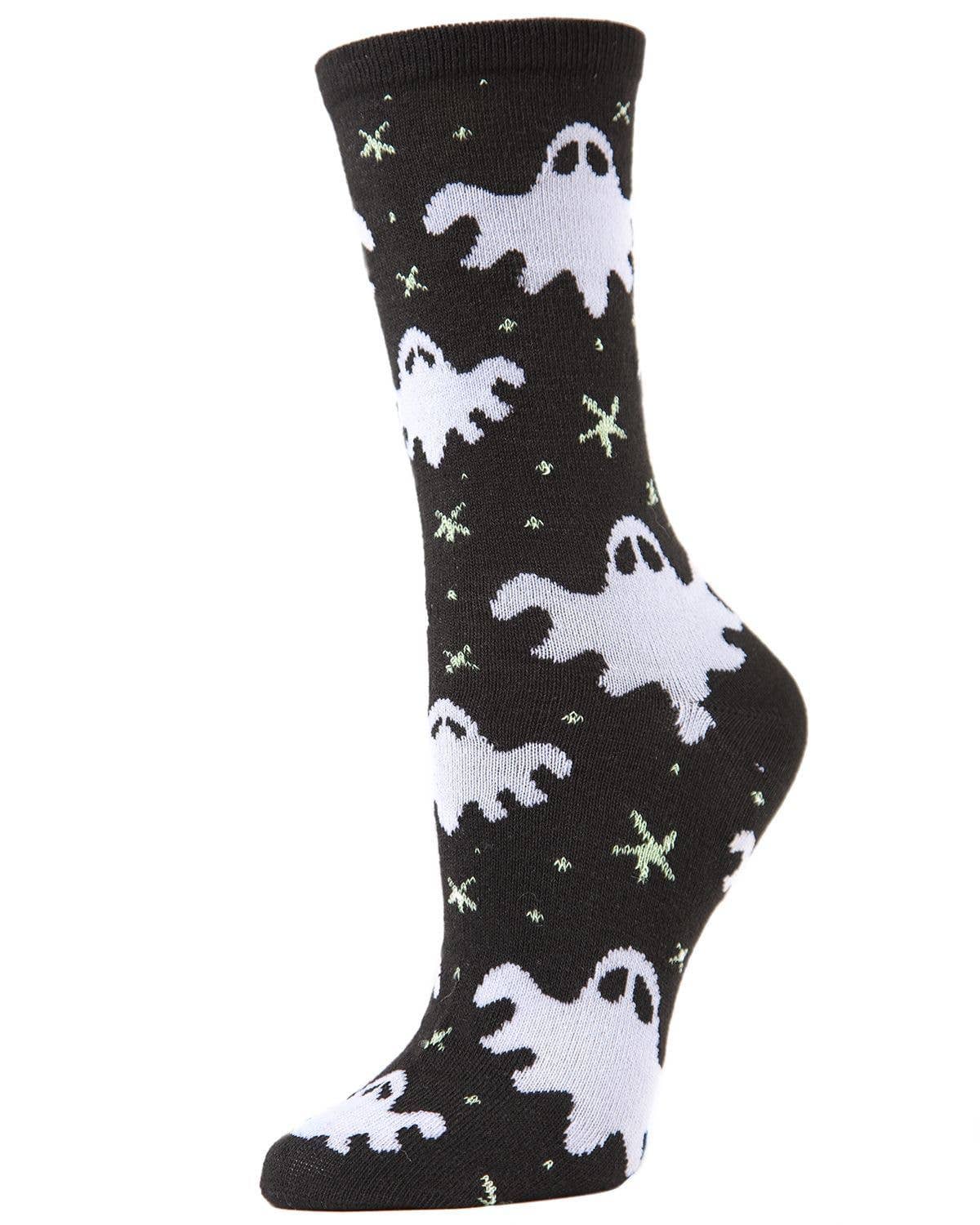 MeMoi Glow in the Dark Ghosts Socks