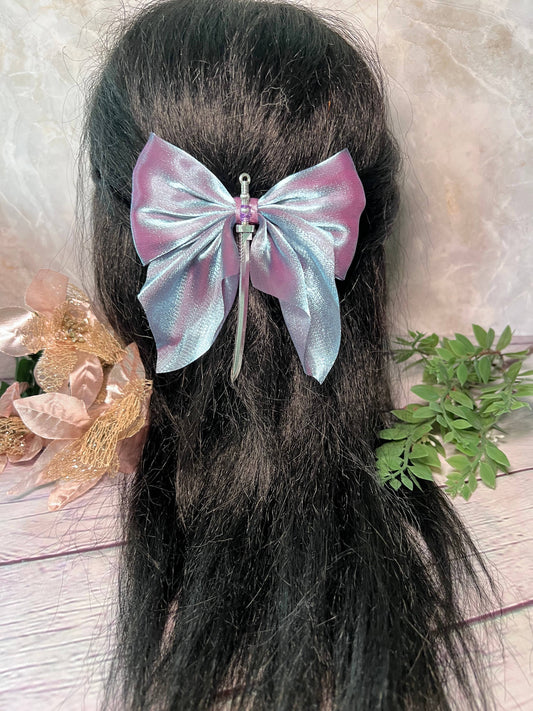 Fantasy inspired sword bow- Small hair bow 