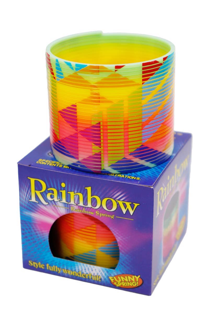 Geometric Print Rainbow Ombre Walking Slinky Toy