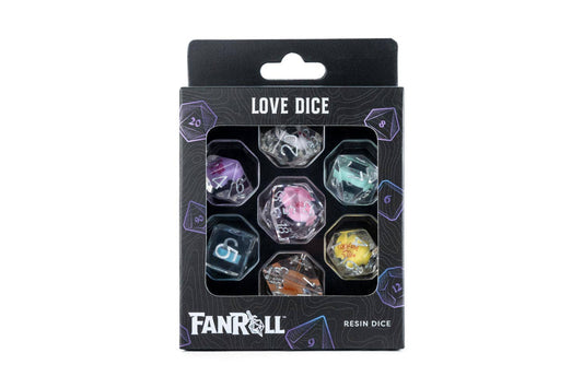 Best Selling Dice Set in Premium Box Packaging: Love/Hearts
