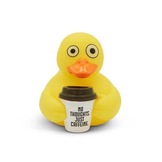 “No Thoughts. Just Caffeine” Rubber Duck