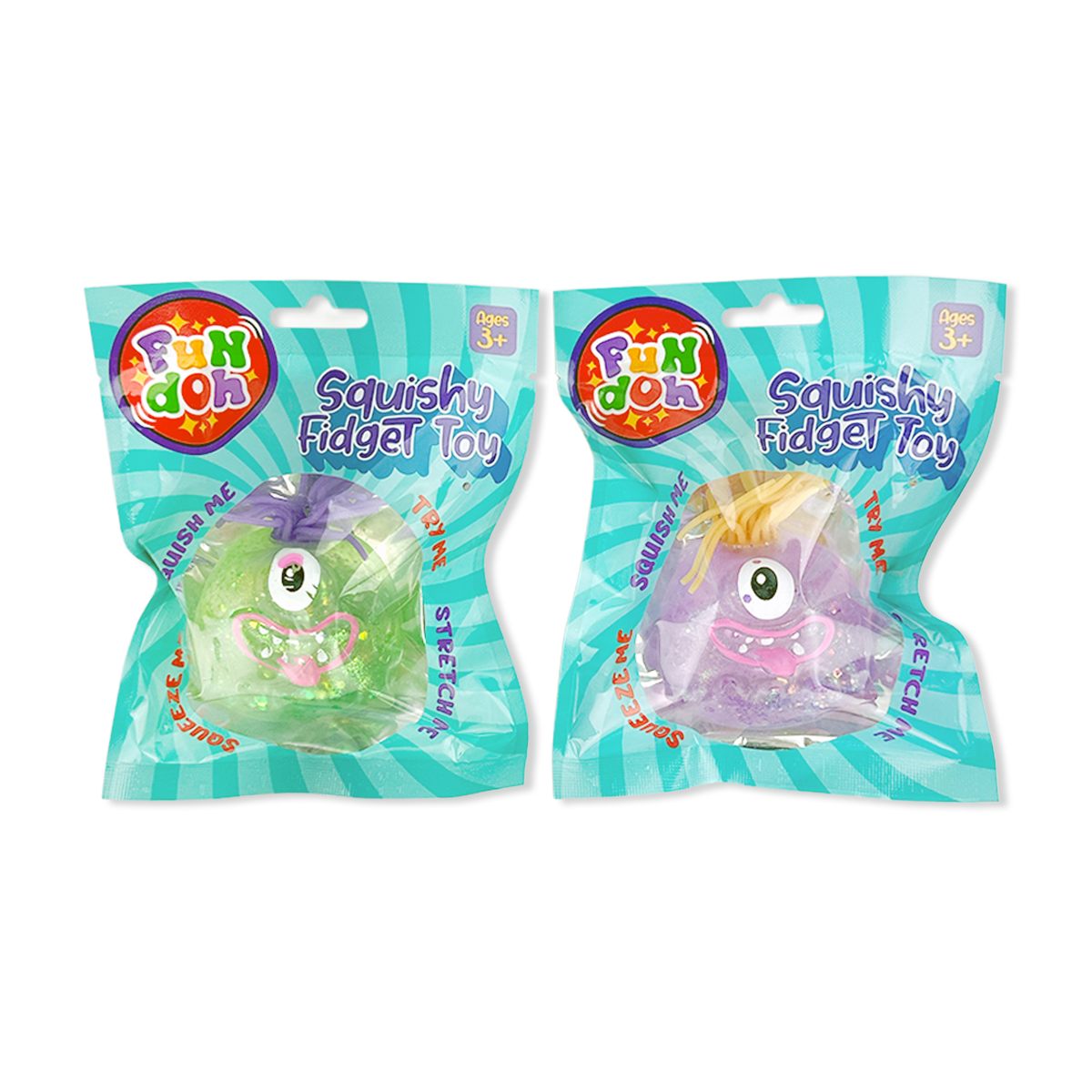 Fun Doh Squish and Squeeze Gummy Fidget Toy - 12/Display