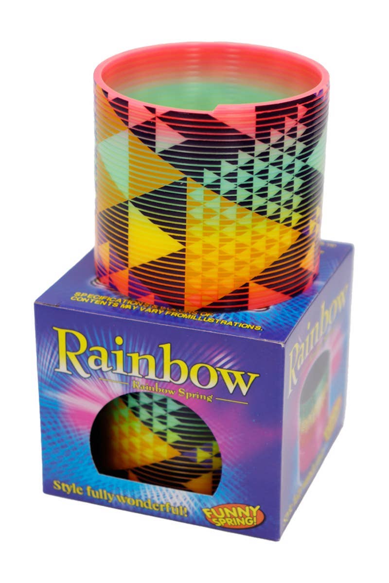 Geometric Print Rainbow Ombre Walking Slinky Toy
