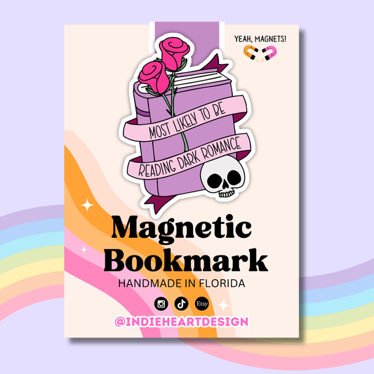 Dark Romance Reader Magnetic Bookmark 