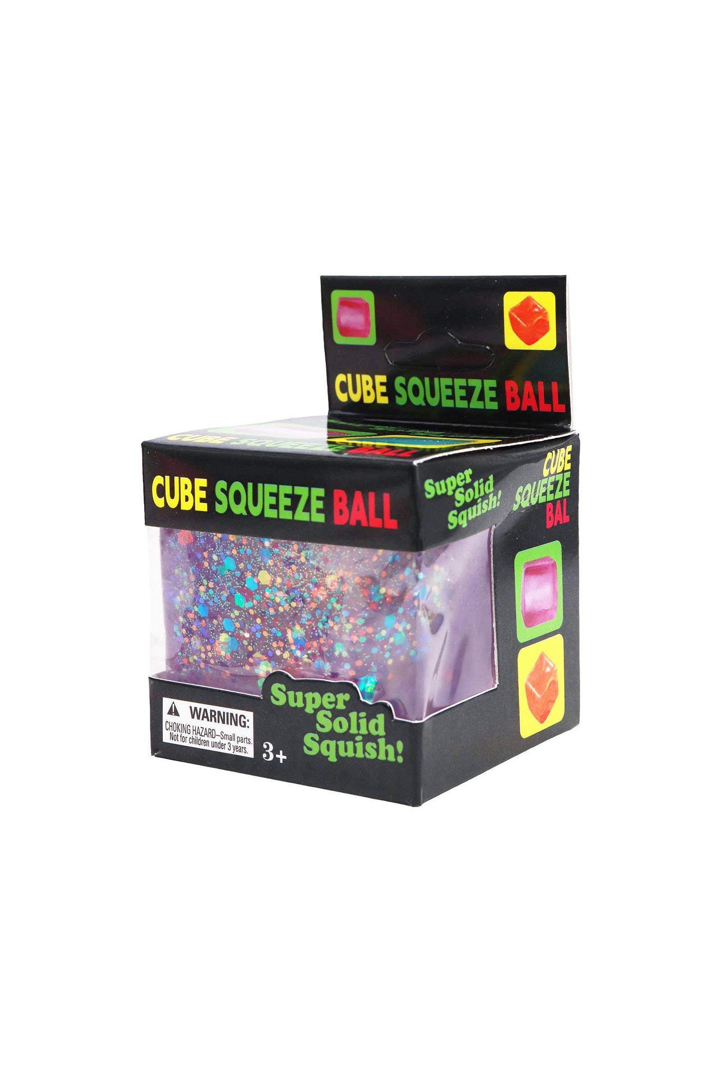Iridescent Glitter Cube Maltose Putty Filled Squishy