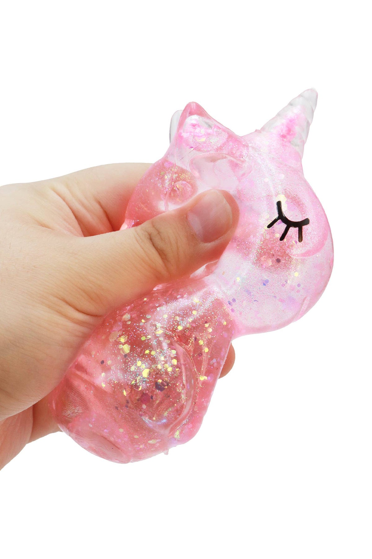 Sleepy Unicorn Glittery Maltose Putty Filled Squishy
