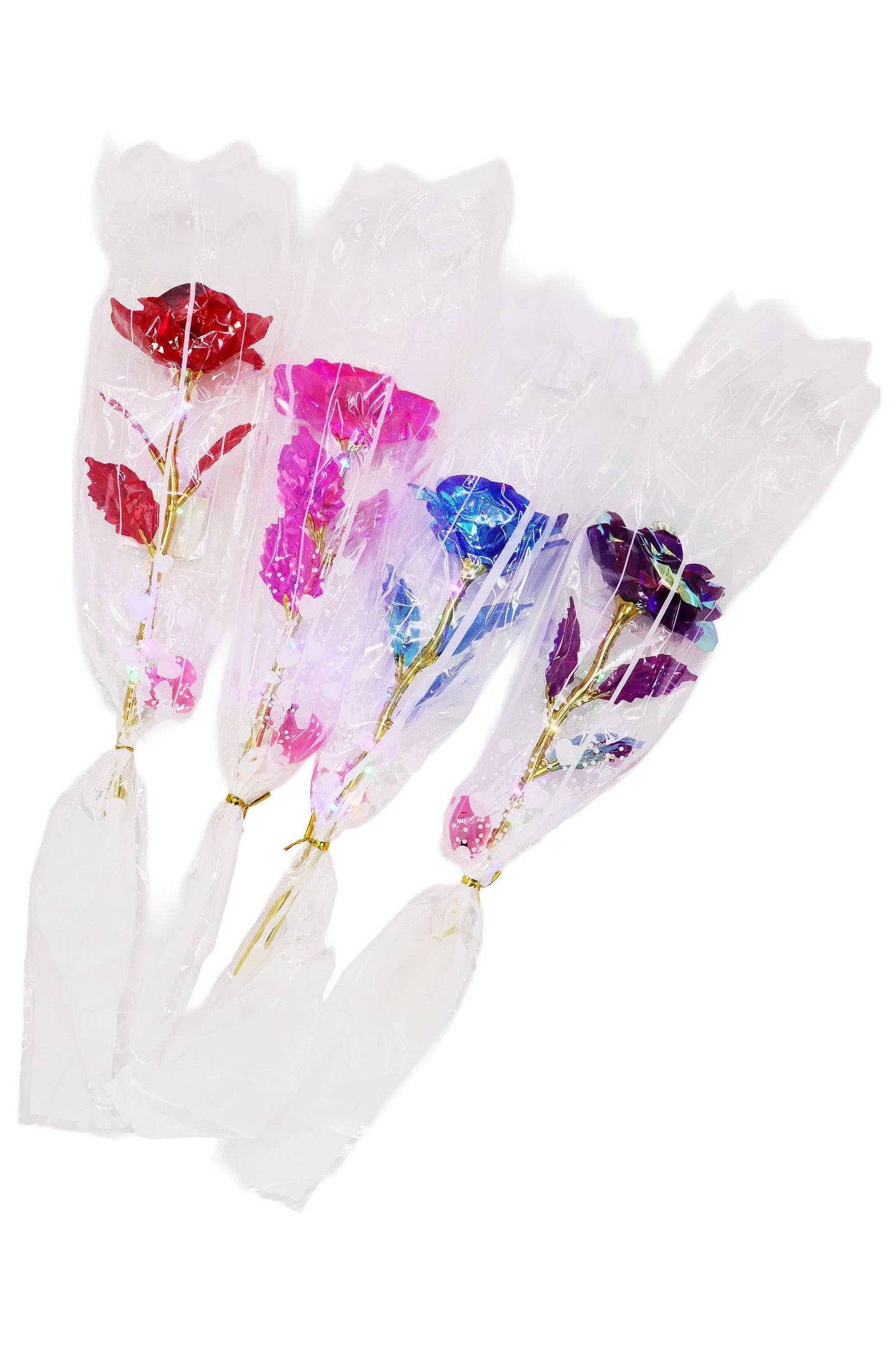 Metallic Led Light-up Galaxy Rose Bouquet