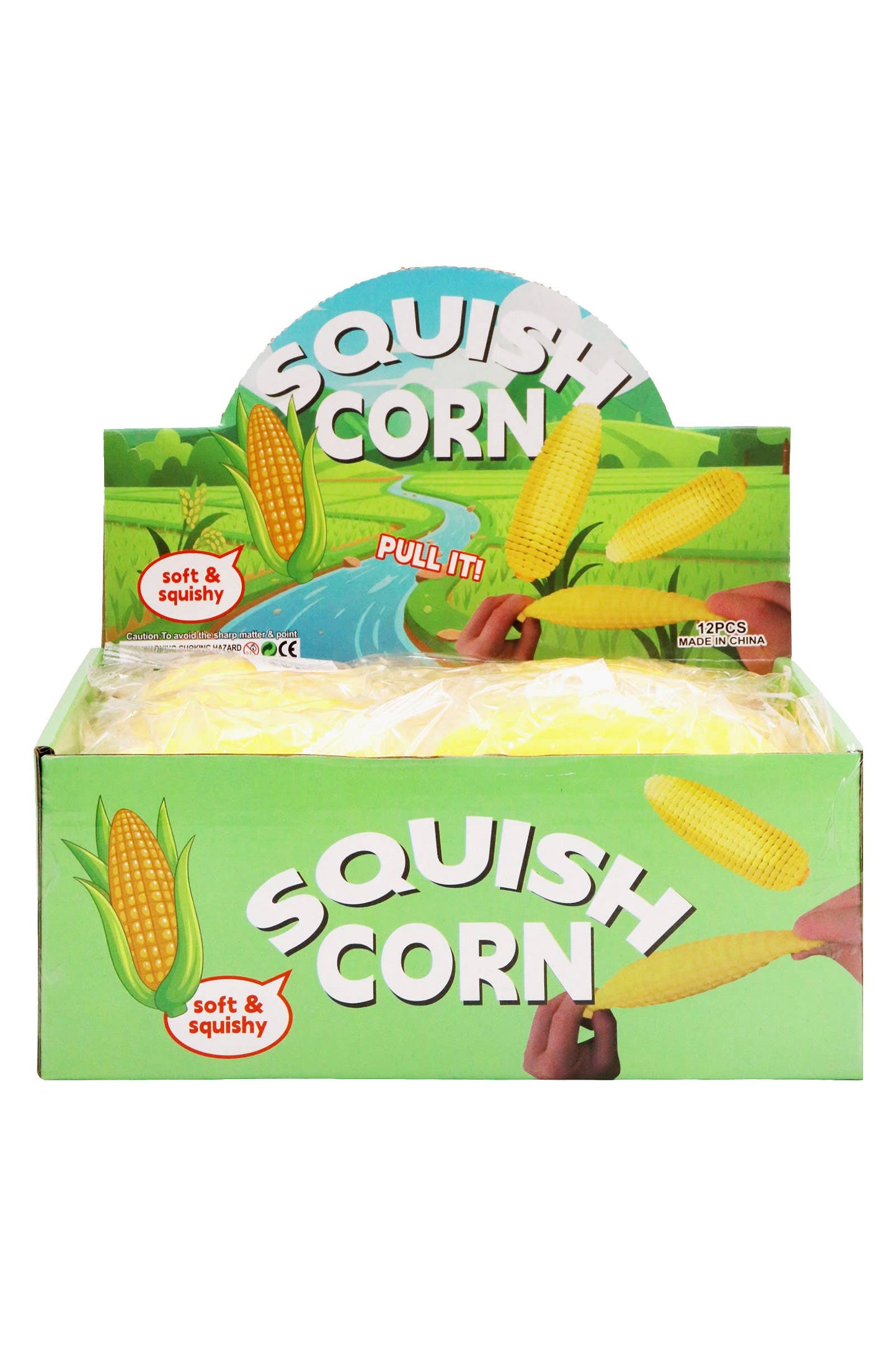 Corn Soft Slime Filled Squishy Toy - 12 Pcs