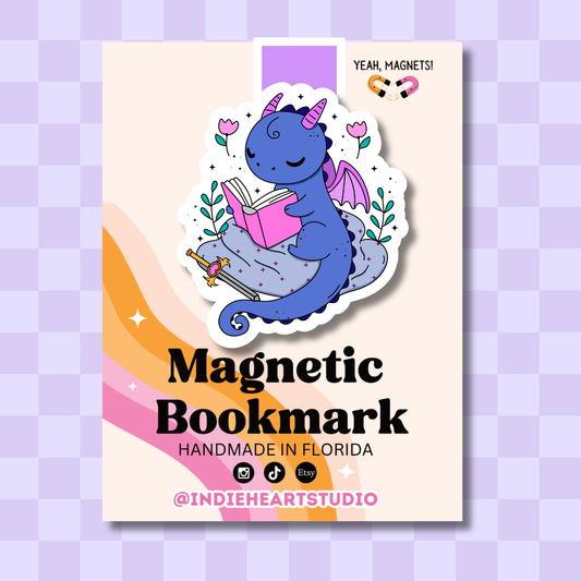 Cute Fantasy Dragon Magnetic Bookmark