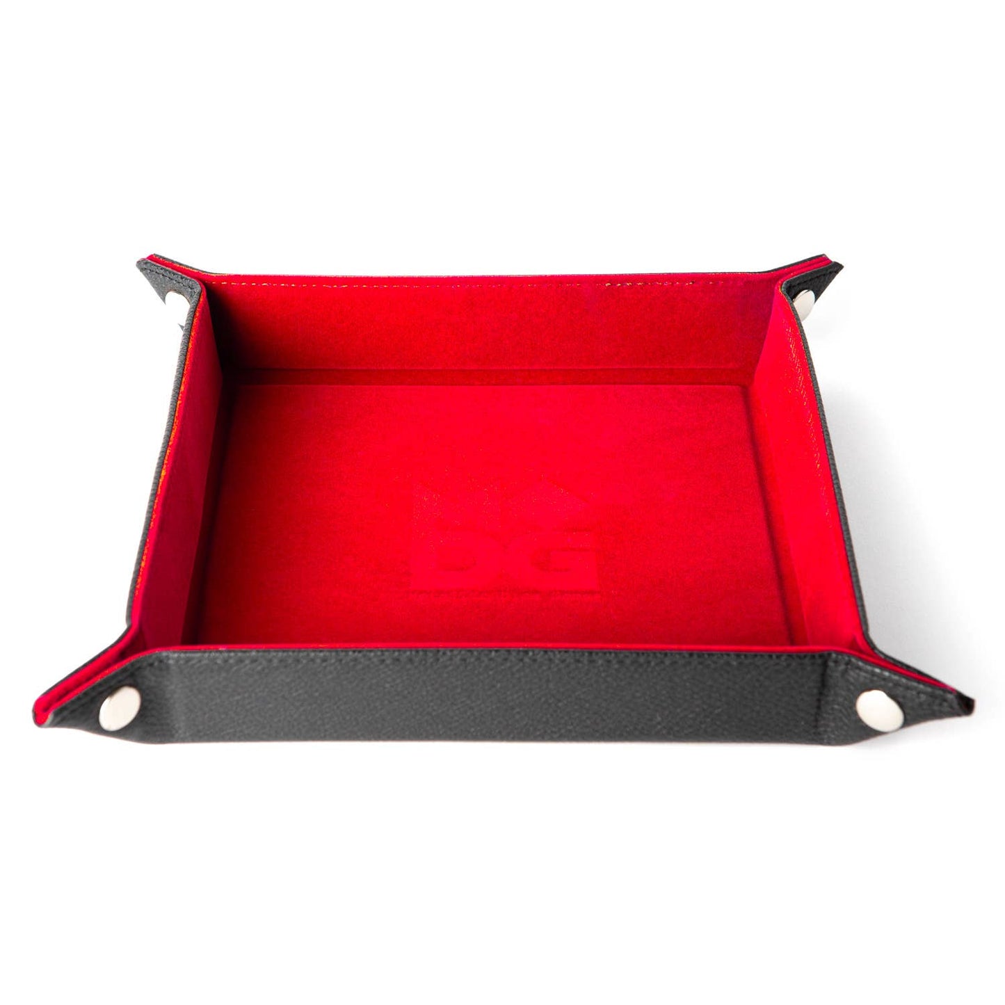 Velvet Folding Dice Tray with Leather Backing (7 Colors)